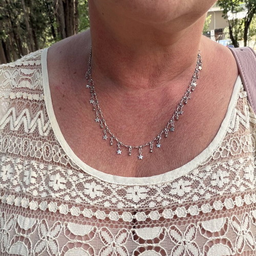 Silver handmade vintage necklace 925 stamped, 48.5 cm
