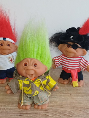 Euchulides Troll Dolls, pack of 3, collectible