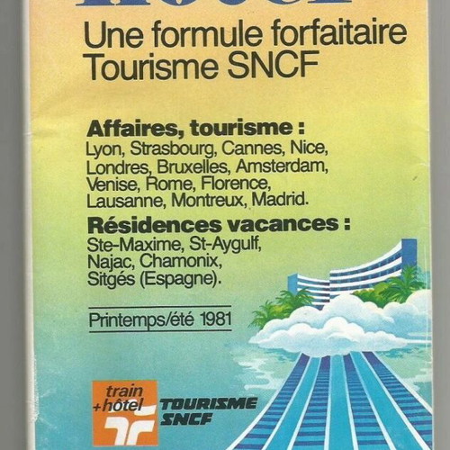 SNCF French Railways Train and Hotel Time Table Brochure like new