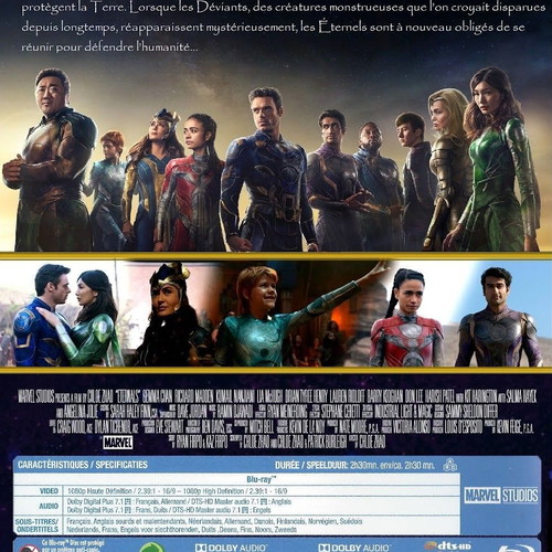 Marvel Studios Eternals Blu-ray movie, action fantasy adventure