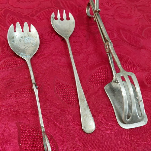Vintage silver-plated 3-piece serving set