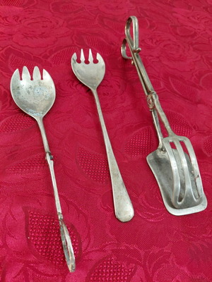 Vintage silver-plated 3-piece serving set