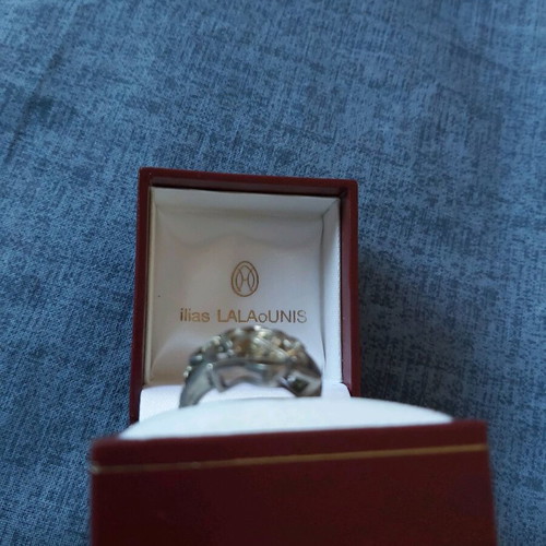 Lalaounis women's ring elegant and intricate silver like new