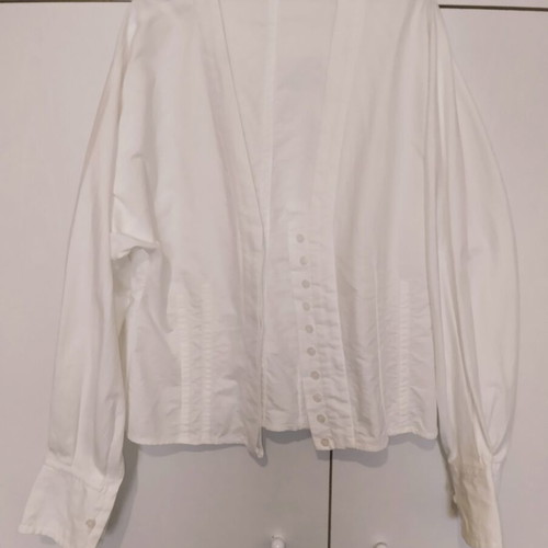Zara shirt blouse new, cotton, small medium, white