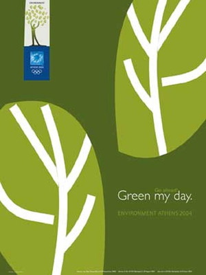 Athens 2004 Olympic Games Environment Poster new with tube