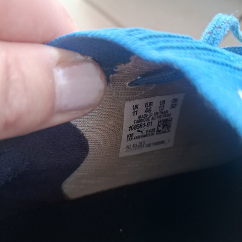 Puma football shoes size 46, blue