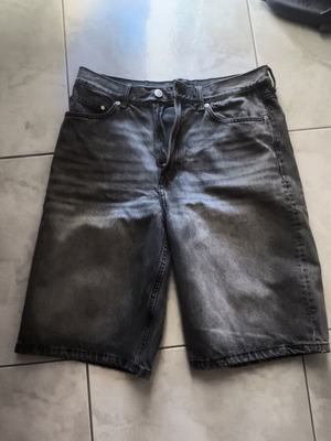 Jean shorts baggy fit H&M μαύρο μεταχειρισμένο, νούμερο XS-S-M