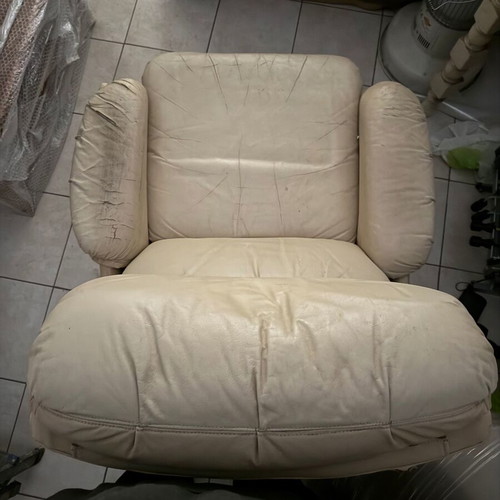 Leather armchair used with recline and 360° swivel