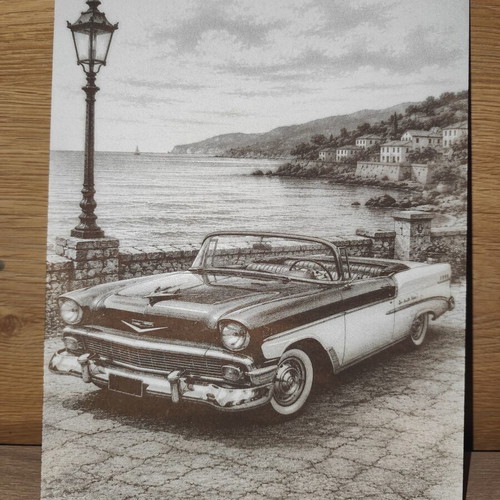 Laser Engraved Painting new, 30x22 cm