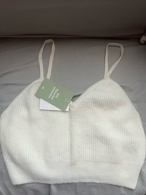 H&M white top new size L