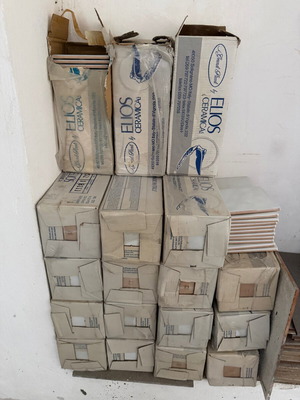 Vintage πλακάκια Elios Ceramica 15x15 cm καινούργια, μεγάλη ποσότητα