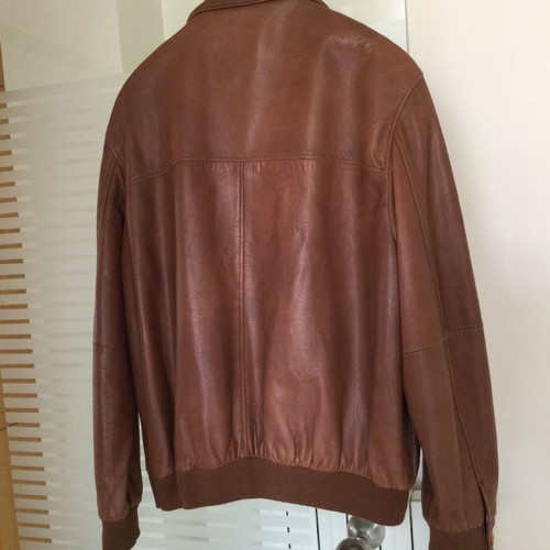 Leather jacket men's like new, size 58, tan color