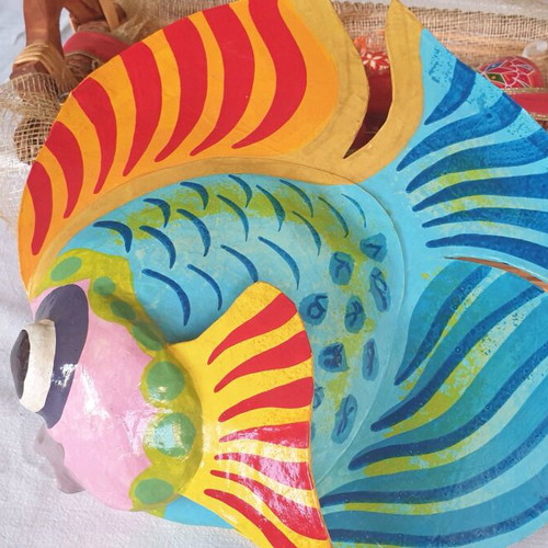 Papier-mâché animals like new, pack of 2 handmade