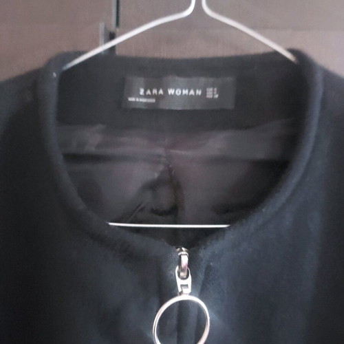 Zara women's black coat size M new