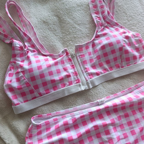Bikini XL like new, white and pink