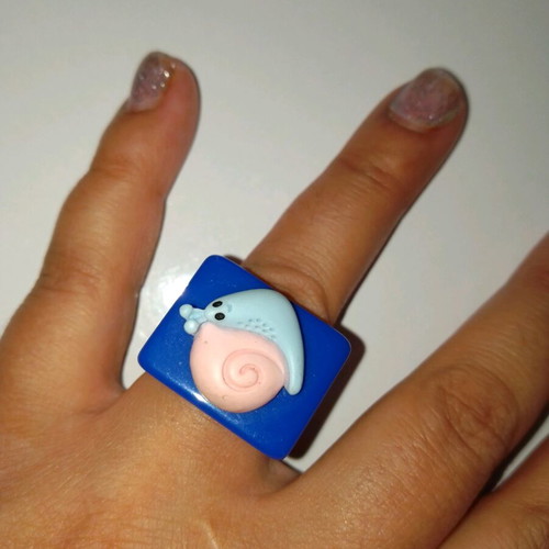 Women's ring used, blue, in very good condition