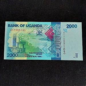 UGANDA, 2000 SCHILLINGS 2013.