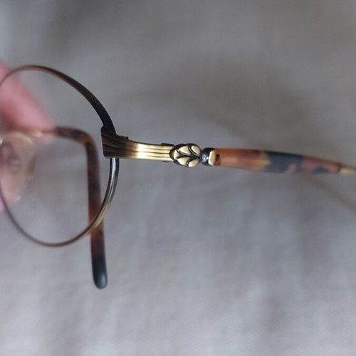 Vintage Nazareno Corsini eyeglass frame like new, brown and gold