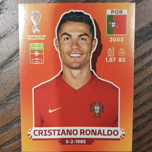 Panini World Cup 22 Cristiano Ronaldo sticker new