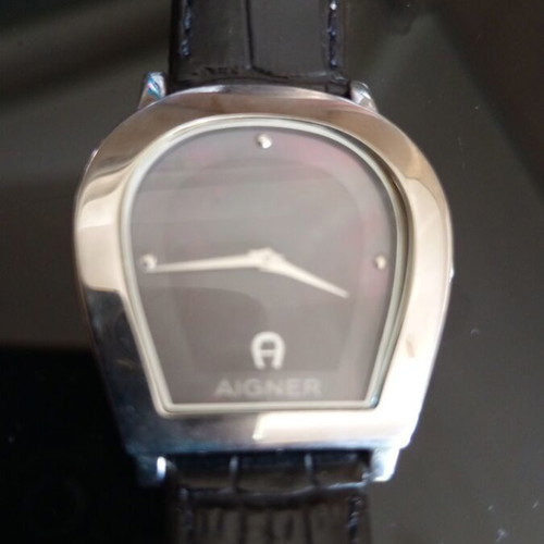 Aigner wristwatch black dial quartz women new