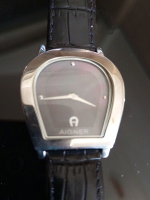 Aigner wristwatch black dial quartz women new