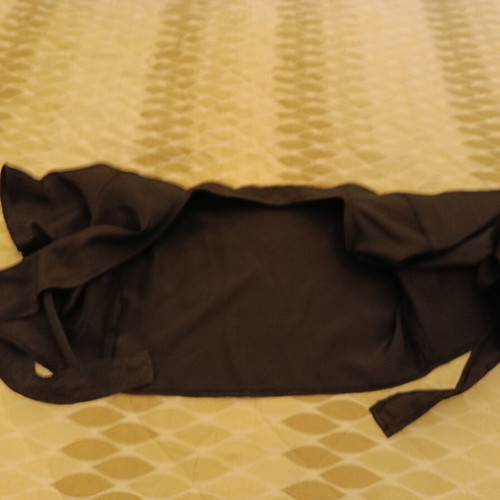 Women's jacket like new, black, short sleeve, tie front, size L