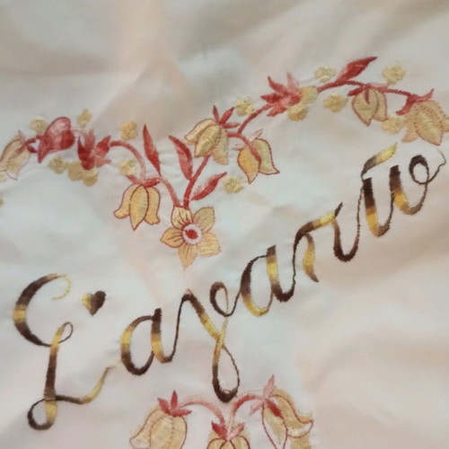 Machine embroidered pillowcase used 35cm x 35cm
