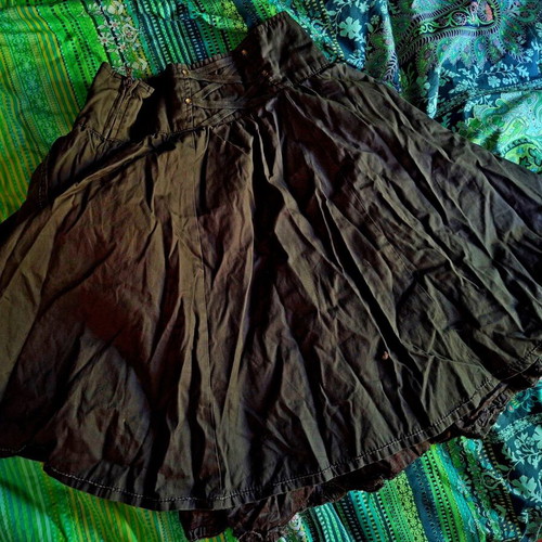 Diesel Steampunk mini skirt with pockets, size 10 (XS/S)