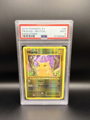 Pokemon Pikachu Evolution PSA 9 Reverse Holo Κάρτα Καινούργια