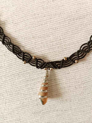 Macrame necklace new handmade with adjustable clasp