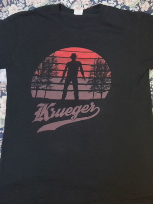 Freddy Krueger theme t-shirt like new, medium size, black and red