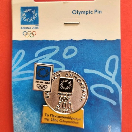 Pins Athens 2004 series Ta Pentakosiodrachma new, set of 7