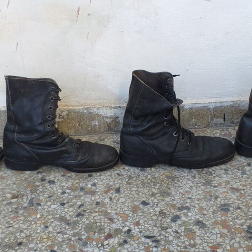 Air Force boots used, 1980s, pairs size 43