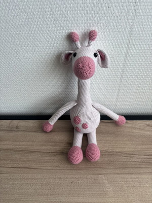 Crocheted Giraffe Plush Toy New, 36 cm, 100% Cotton Yarn