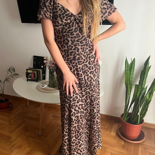 Topshop leopard print dress like new, size M