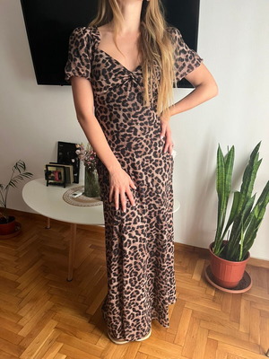 Topshop leopard print dress like new, size M