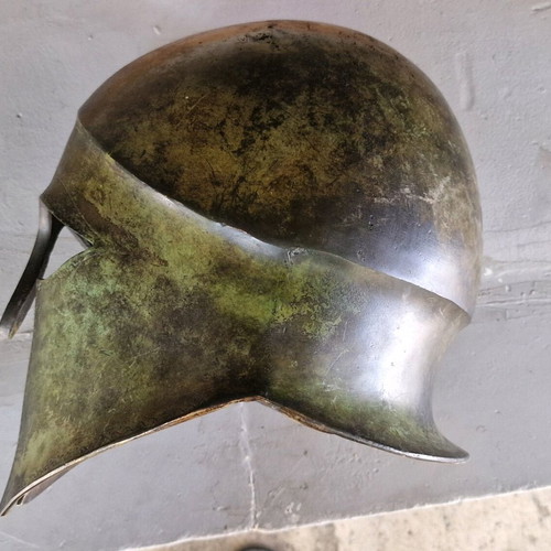 Large Corinthian helmet lifesize heavy bronze like new
