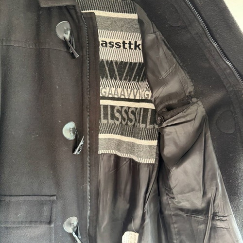 Montgomery men's coat black like new, size L