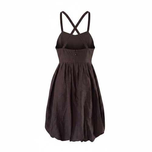 Stefanel linen brown dress new, size XS