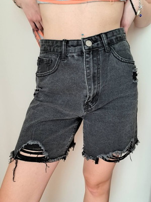 Black jeans shorts Shein used, size S 36 8