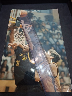 Αφίσα μπάσκετ μεταχειρισμένη, 20×31 εκ., γνήσια σφραγίδα φωτογράφου