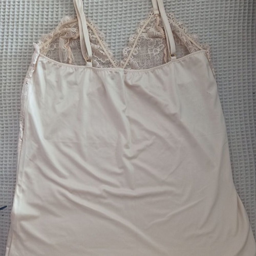Light pink Lingerie top satin with lace Large Rossoporpora