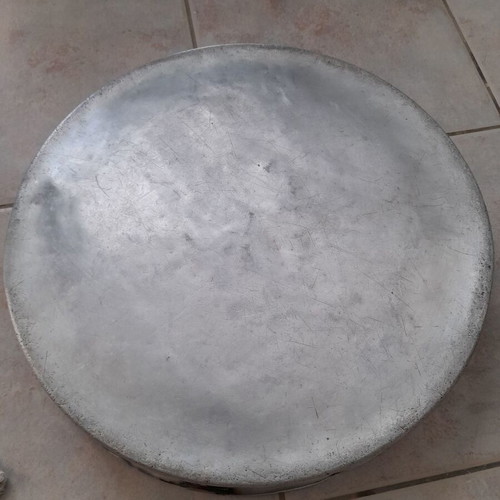 Aluminum baking tray and bowl used