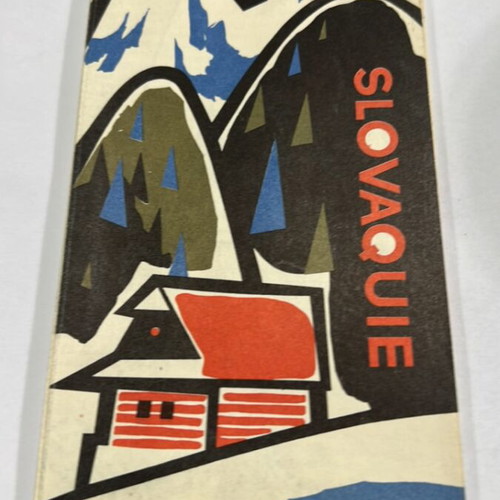 Road map of Slovakia 1971 used, French language