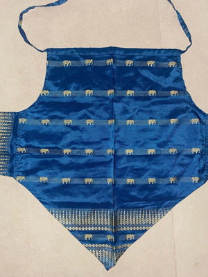 Traditional Thai silk top like new, blue, one size