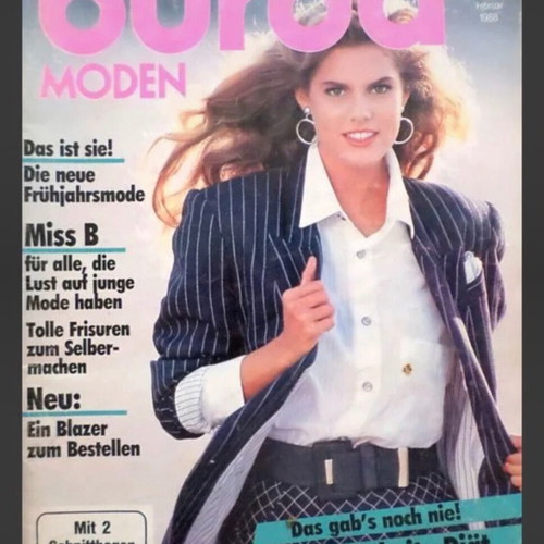 Burda 02/1988 vintage fashion and sewing magazine used