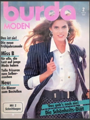 Burda 02/1988 vintage fashion and sewing magazine used