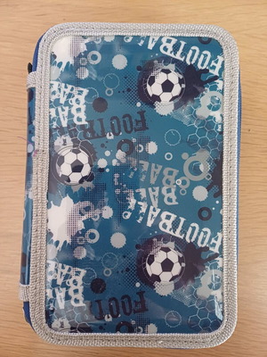 Goomby children's school pencil case new with football theme for boys