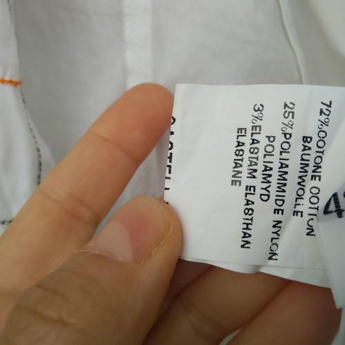 Flavio Castellani women's shirt used, white with floral patterns