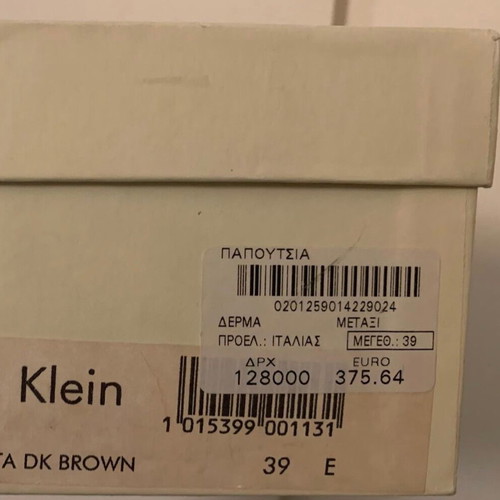 Calvin Klein brown slingback pumps like new, size 39, leather and silk